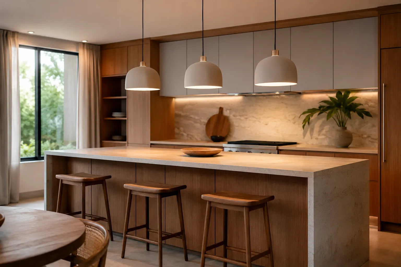 Luminária pendente para cozinha e ilha: altura, quantidade e estilo