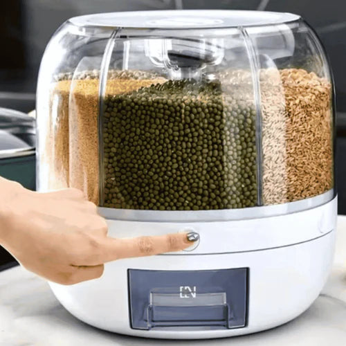 Dispensador Giratório 360° para Arroz e Grãos Zelar
