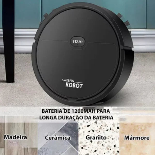 Robô Aspirador de Pó 3 em 1 Sweepin Robot
