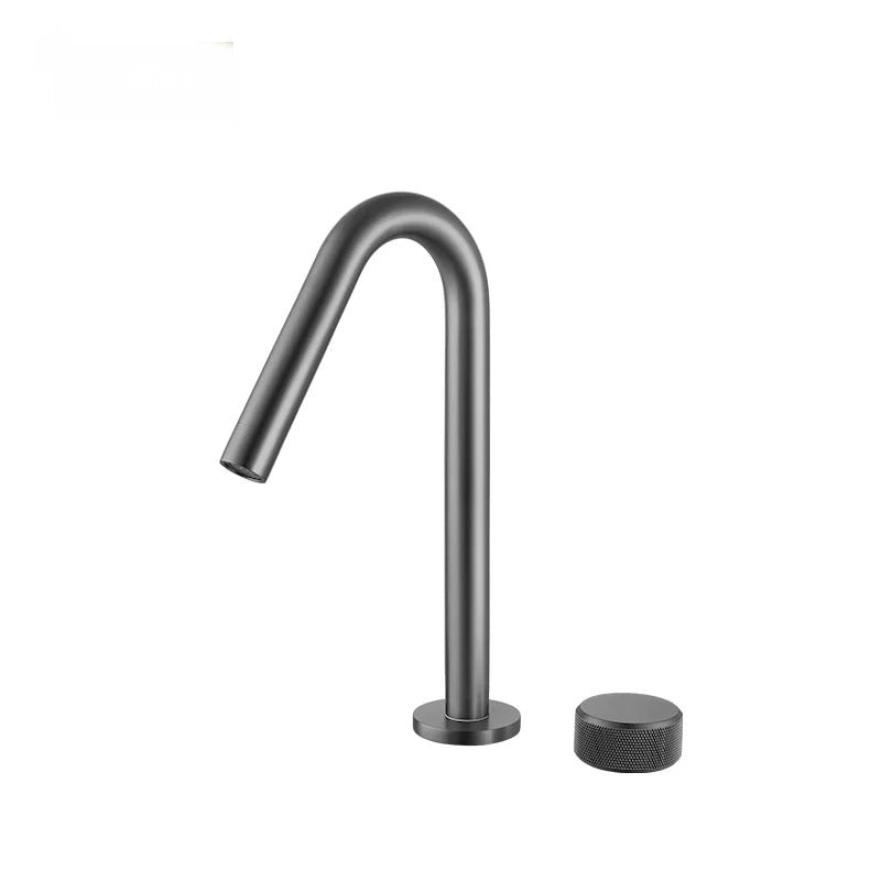 Torneira Monocomando Minimalista em Aço Inox com Bico Giratório 360°