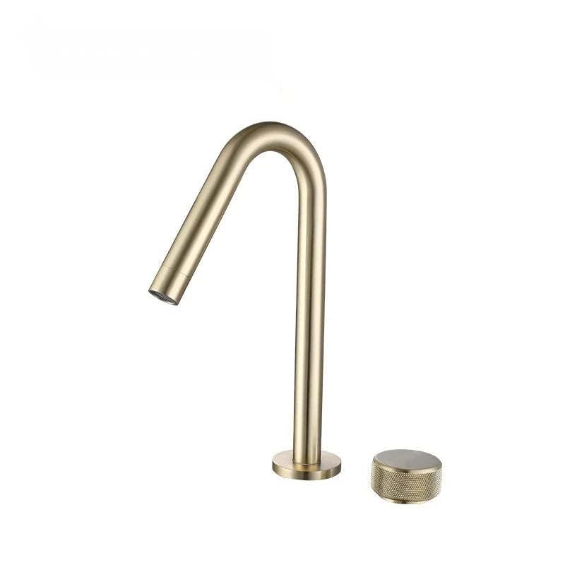 Torneira Monocomando Minimalista em Aço Inox com Bico Giratório 360°