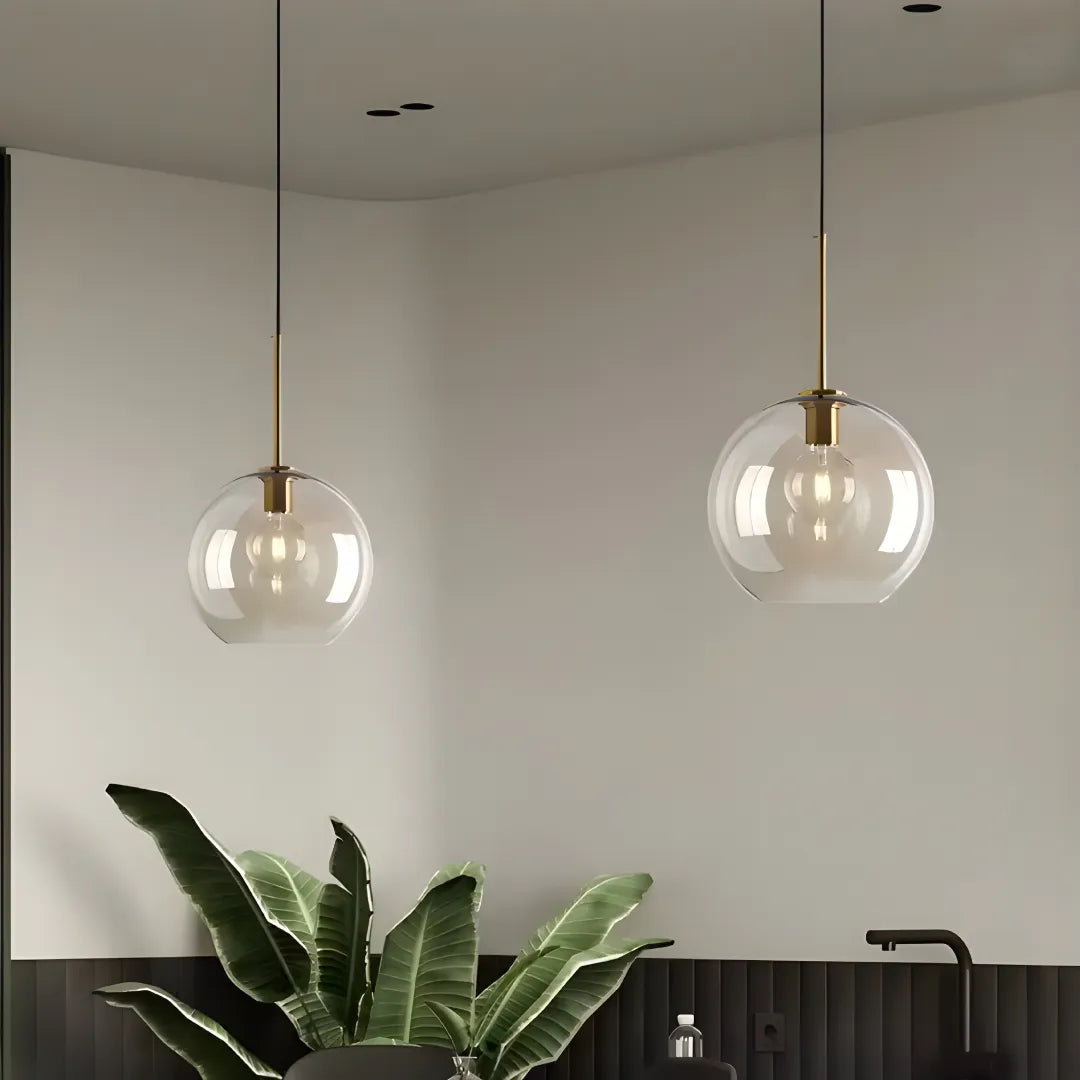 Pendente Loft Industrial em Vidro e Metal com Altura Ajustável e Design Moderno