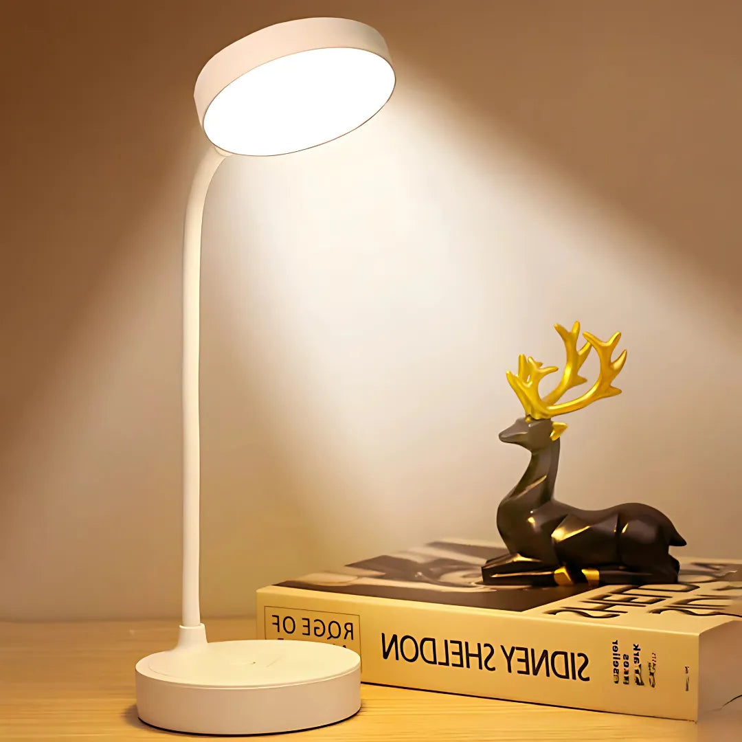 Luminária de Mesa LED Sem Fio Recarregável – Iluminação Touch com Proteção Ocular