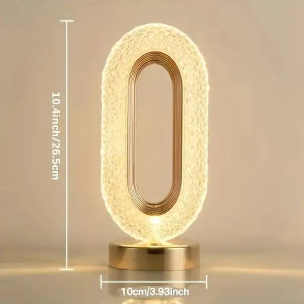 Luminária de Mesa LED Cristal Luxo – Design Sofisticado e Iluminação Personalizada