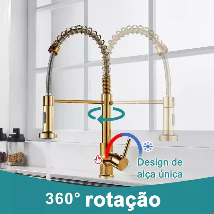Torneira Gourmet Cozinha com Misturador Quente e Frio