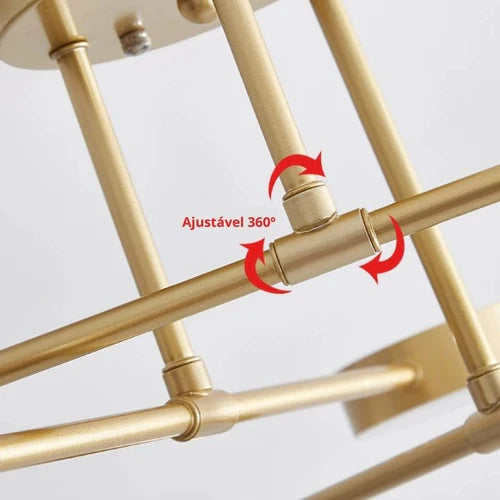 Luminária de Teto LED Triplo Design Moderno e Sofisticado