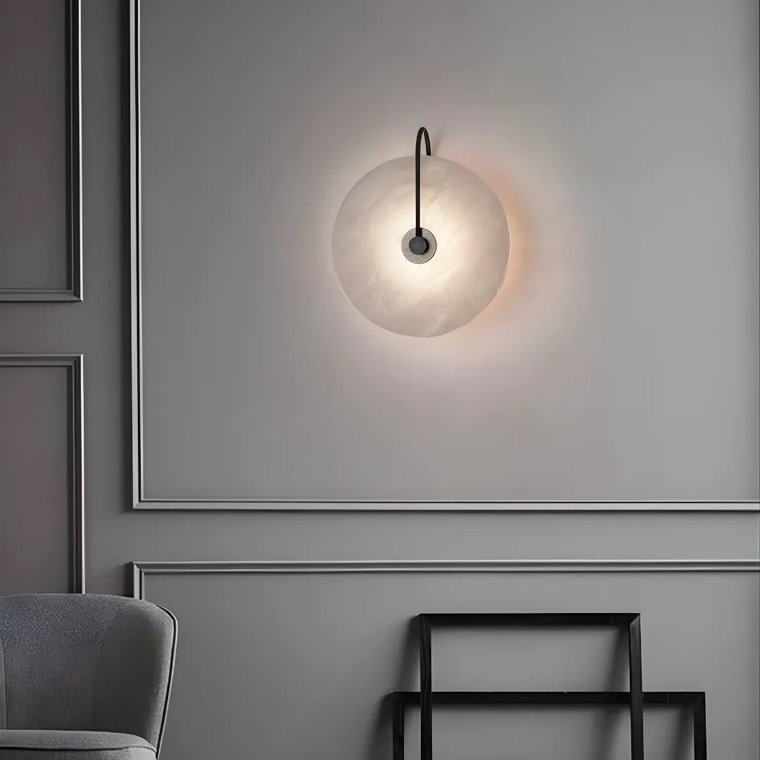 Arandela Pedra Translúcida Petra Sofisticação Natural em Iluminação Decorativa