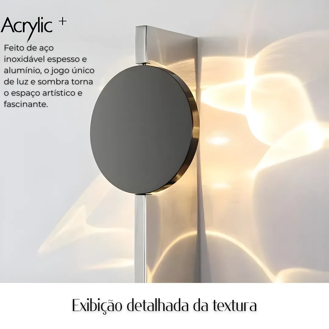 Arandela de Parede LED em Alumínio com Design Minimalista Moderno