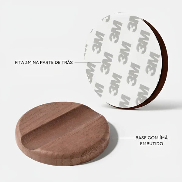 Luminária de Parede com Sensor e Base Magnética – Madeira e LED Inteligente