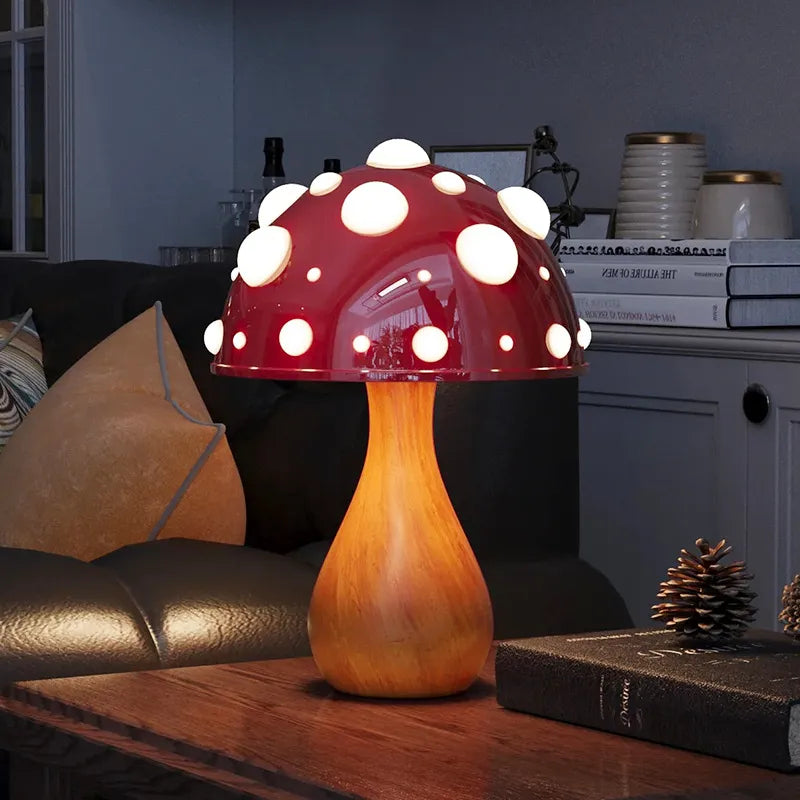 Abajur Cogumelo Luminária de Mesa Orb com Design Retrô e Iluminação Aconchegante