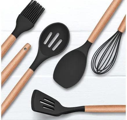 Conjunto 12 Utensílios de Silicone Resistente ao Calor | Duráveis e Sofisticados
