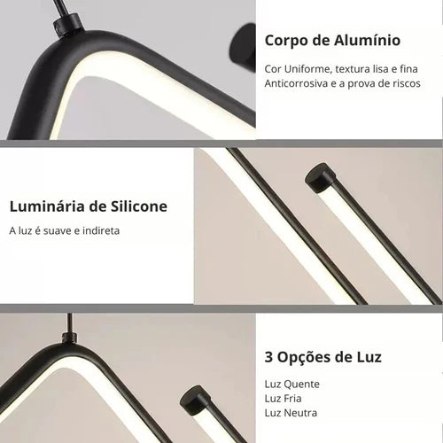 Lustre Pendente Flow Line LED