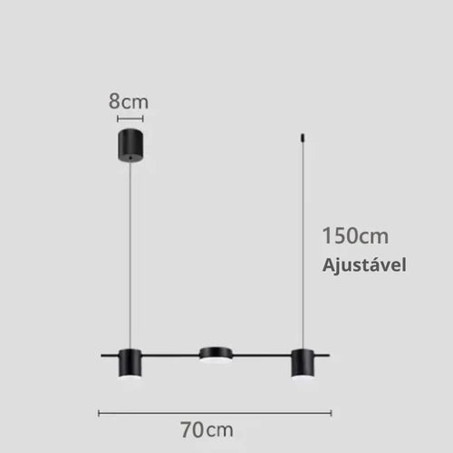 Lustre Pendente Moderno Dimerizável LED