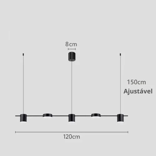 Lustre Pendente Moderno Dimerizável LED