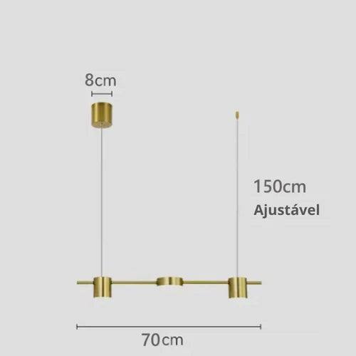Lustre Pendente Moderno Dimerizável LED