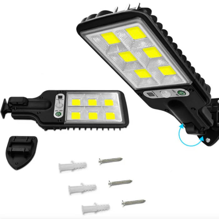 Refletor Solar LED 600W com Sensor de Movimento e Alta Potência