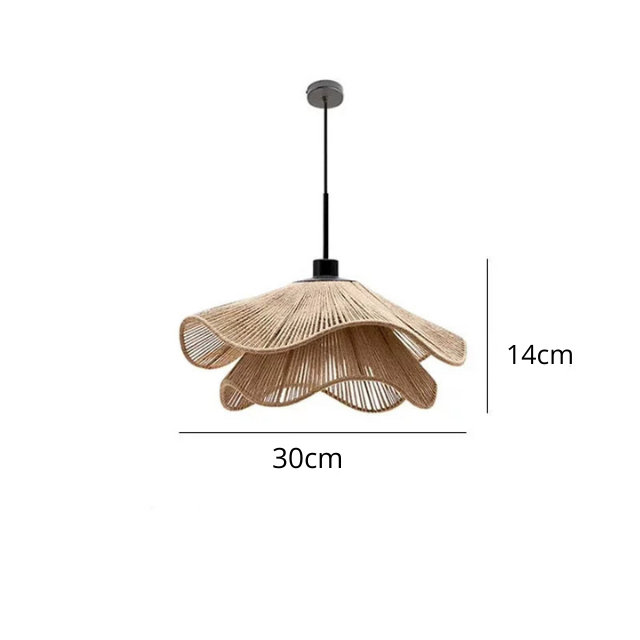 Luminária Pendente de Corda Ondulada Boho Maré
