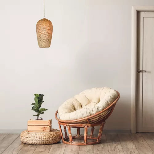 Luminária Pendente de Bambu Artesanal Estilo Japonês