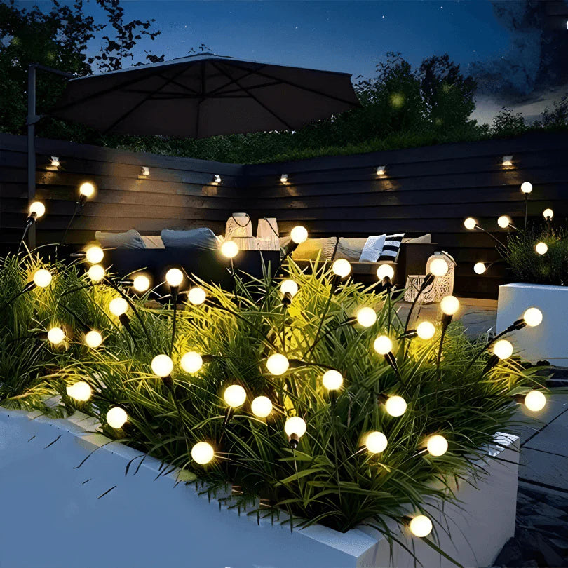 Luminária Solar LED Estilo Vaga-Lumes Iluminação Encantadora para Jardim e Varanda