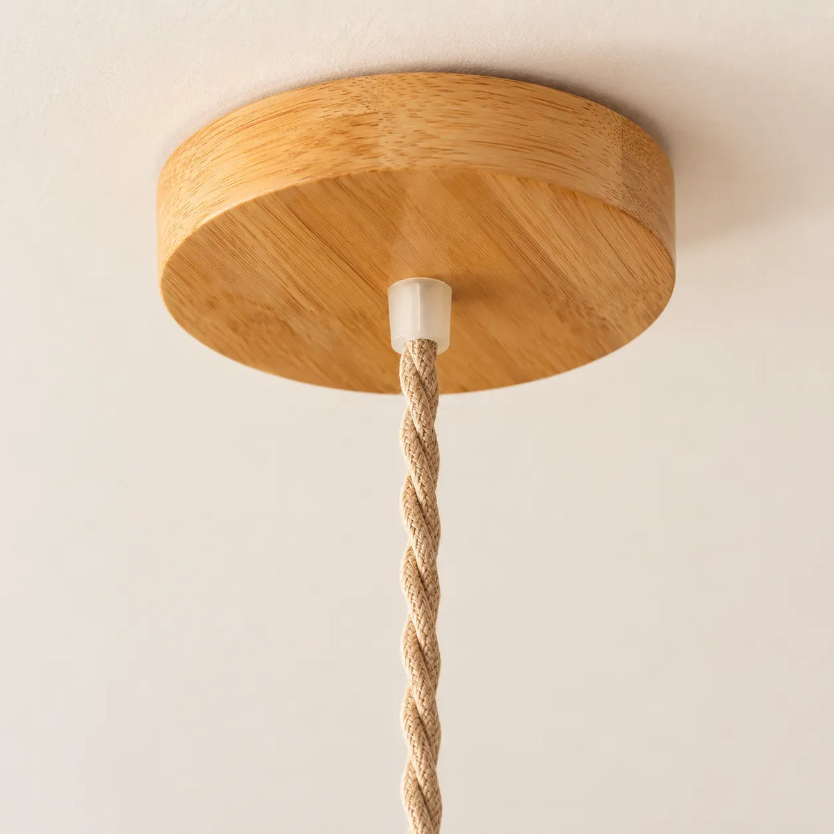 Luminária Pendente Bambu Natural Ampulheta 42 cm Taquara