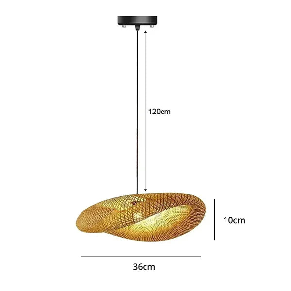 Luminária Pendente Bambu Rattan Honolulu