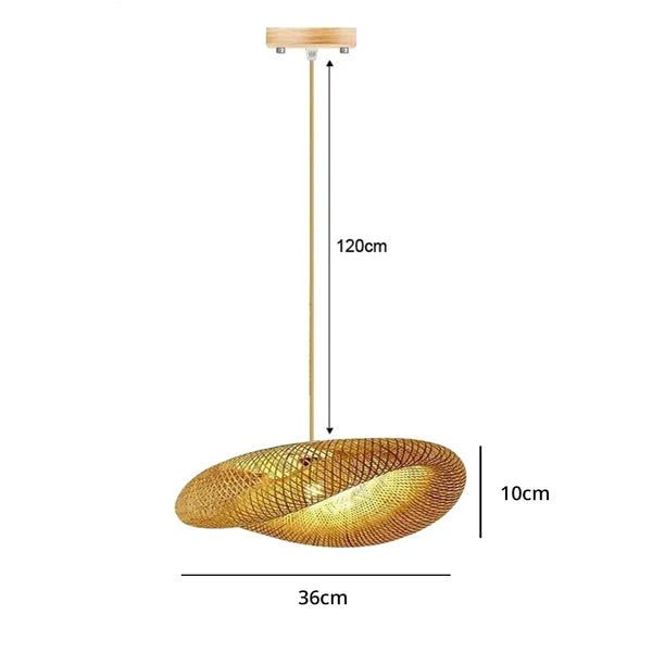 Luminária Pendente Bambu Rattan Honolulu