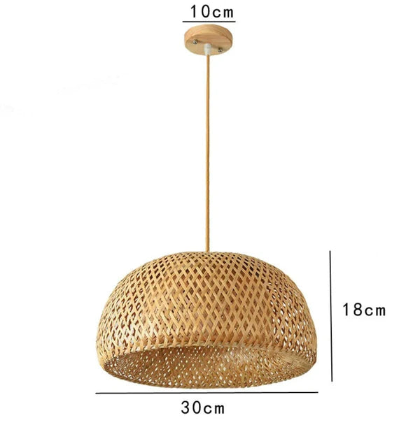 Luminária Pendente Bambu Rattan Loom — Toque de sofisticação natural