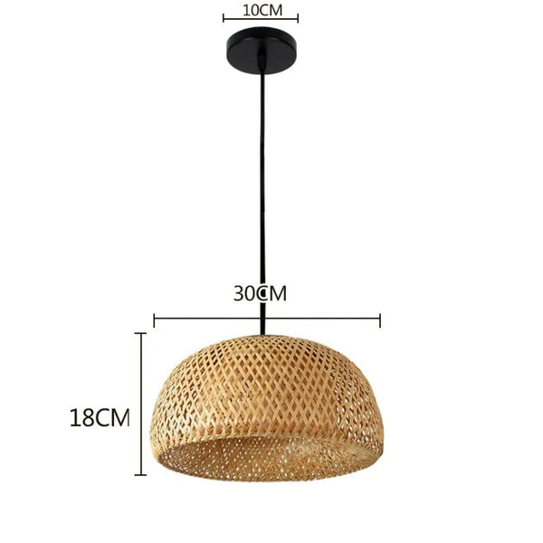 Luminária Pendente Bambu Rattan Loom — Toque de sofisticação natural