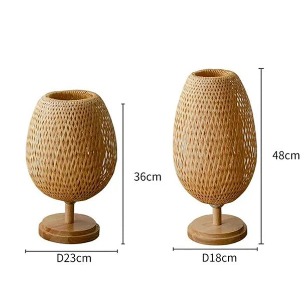 Luminária de Mesa Bambu – Estilo Natural com Elegância Artesanal
