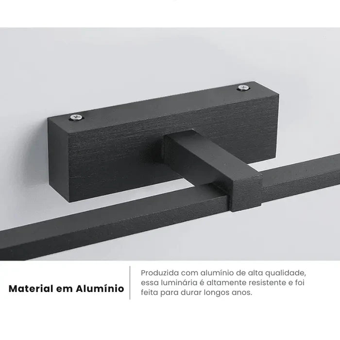 Arandela de Parede LED para Banheiro 3 Cores em Alumínio