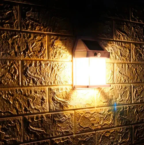 Luminária Arandela Solar com Sensor de Movimento Vintage