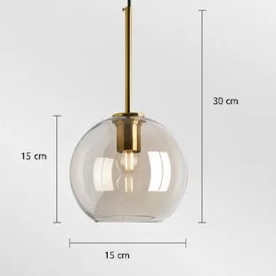Pendente Loft Industrial em Vidro e Metal com Altura Ajustável e Design Moderno