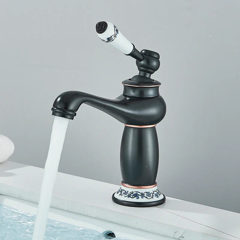 Torneira para Banheiro Bica Baixa Vintage Monocomando Porcelana Delft