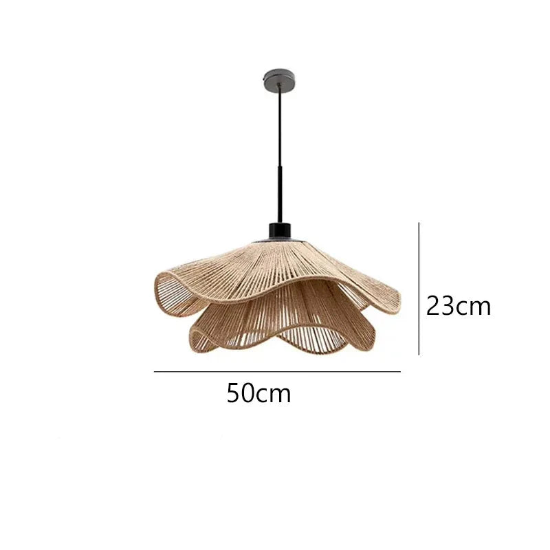 Luminária Pendente de Corda Ondulada Boho Maré