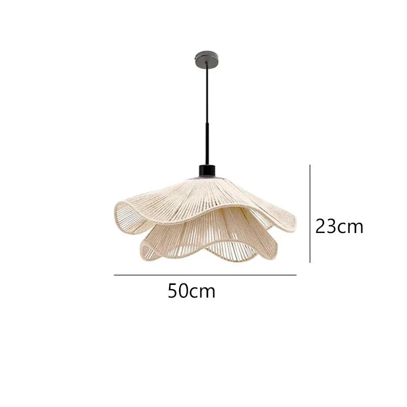 Luminária Pendente de Corda Ondulada Boho Maré