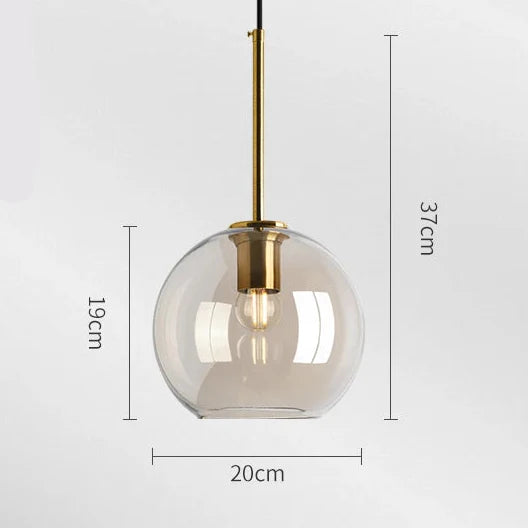 Pendente Loft Industrial em Vidro e Metal com Altura Ajustável e Design Moderno