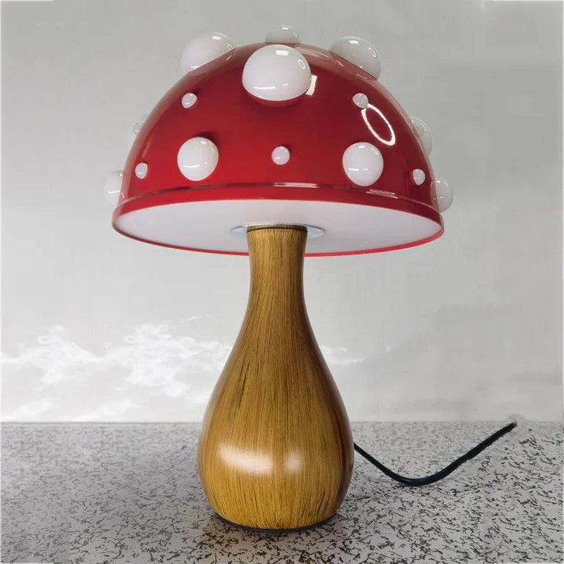 Abajur Cogumelo Luminária de Mesa Orb com Design Retrô e Iluminação Aconchegante