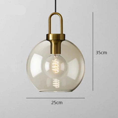 Pendente Loft Industrial em Vidro e Metal com Altura Ajustável e Design Moderno
