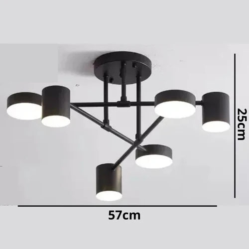 Luminária de Teto LED Triplo Design Moderno e Sofisticado