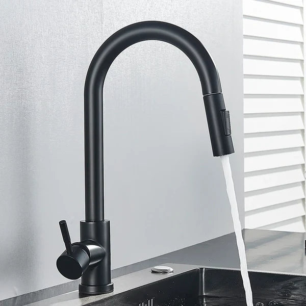 Torneira Gourmet de Cozinha Monocomando com Spray Extensor Flexível
