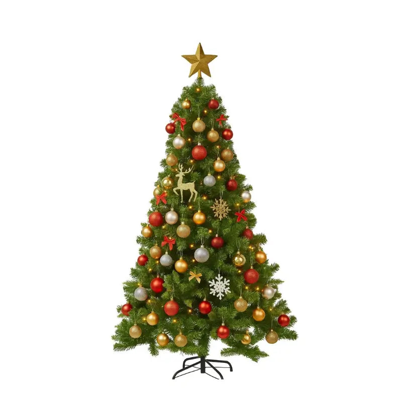 Árvore de Natal Grande 1,80m com 750 Galhos Decoração Sofisticada e Encantadora