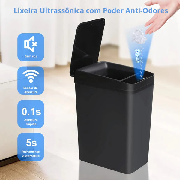 Lixeira Ultrassônica com Sensor 12L