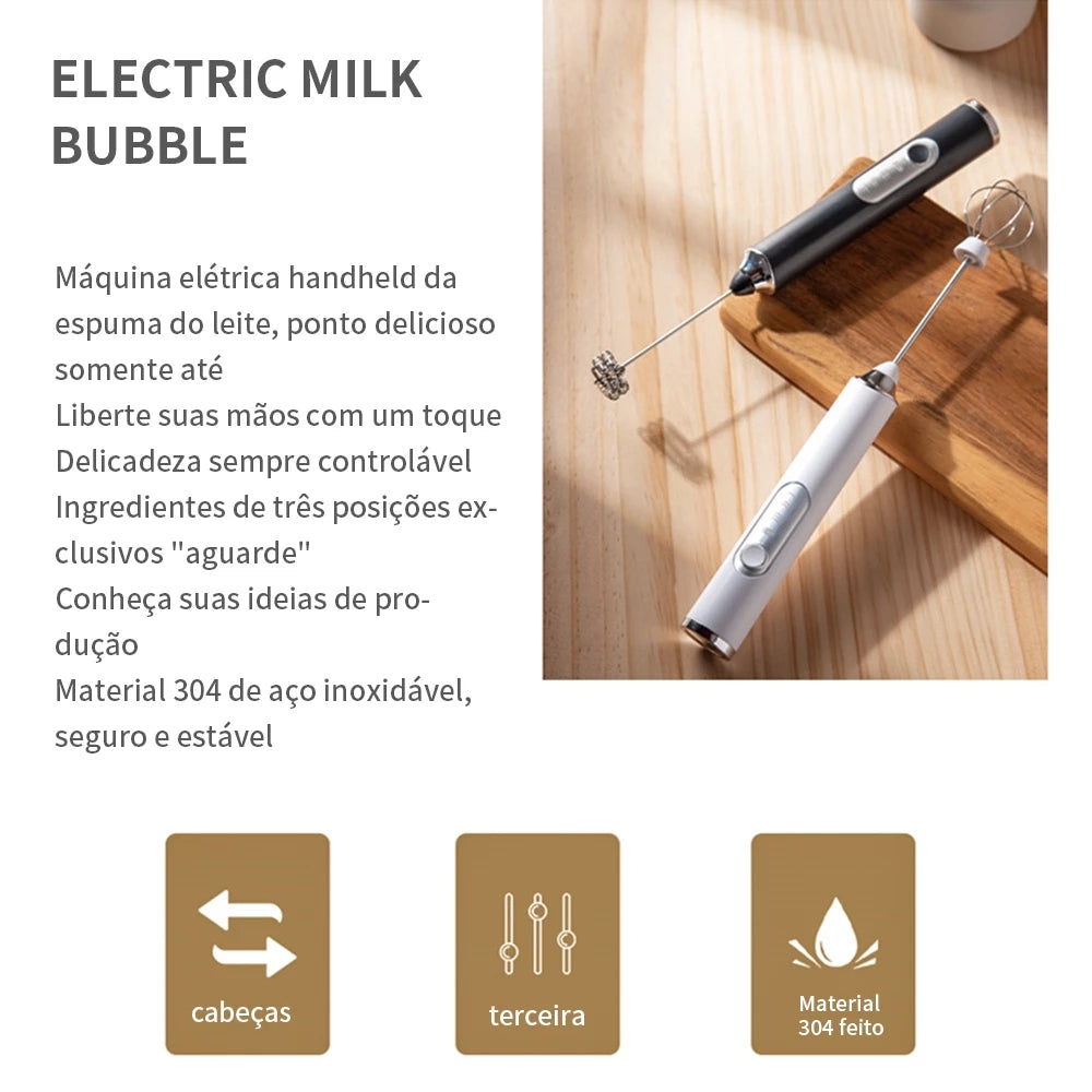 Batedor e Misturador Mixer Elétrico 2 em 1 – Alta Performance + Carregamento USB