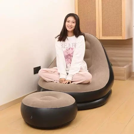 Poltrona Inflável Anatômica com Puff