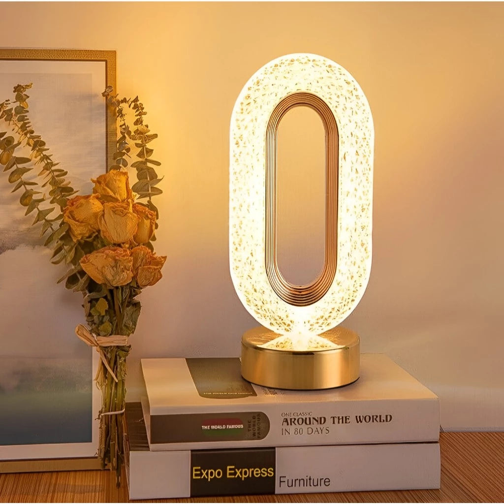 Luminária de Mesa LED Cristal Luxo – Design Sofisticado e Iluminação Personalizada