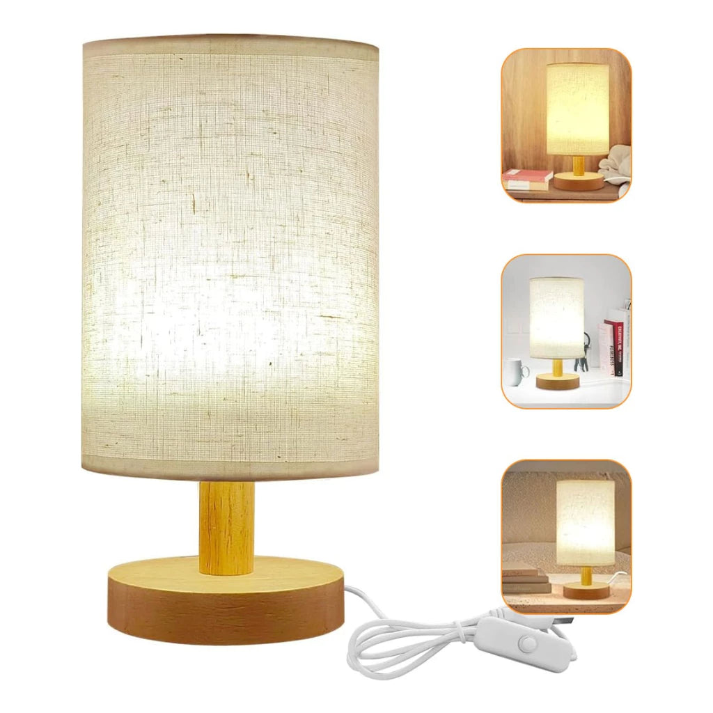 Luminária de Mesa Cúpula Linho – Sofisticação Natural e Aconchegante