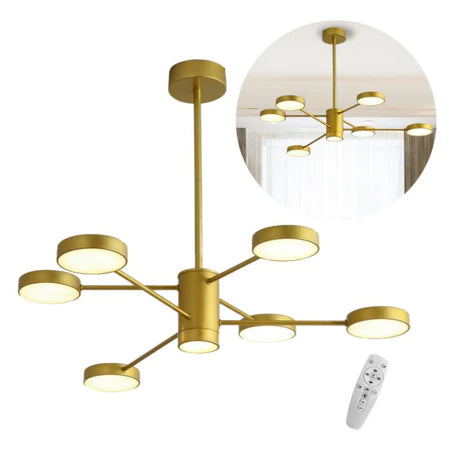 Lustre Led Pendente Nórdico Galáxia 6 Hastes Moderno