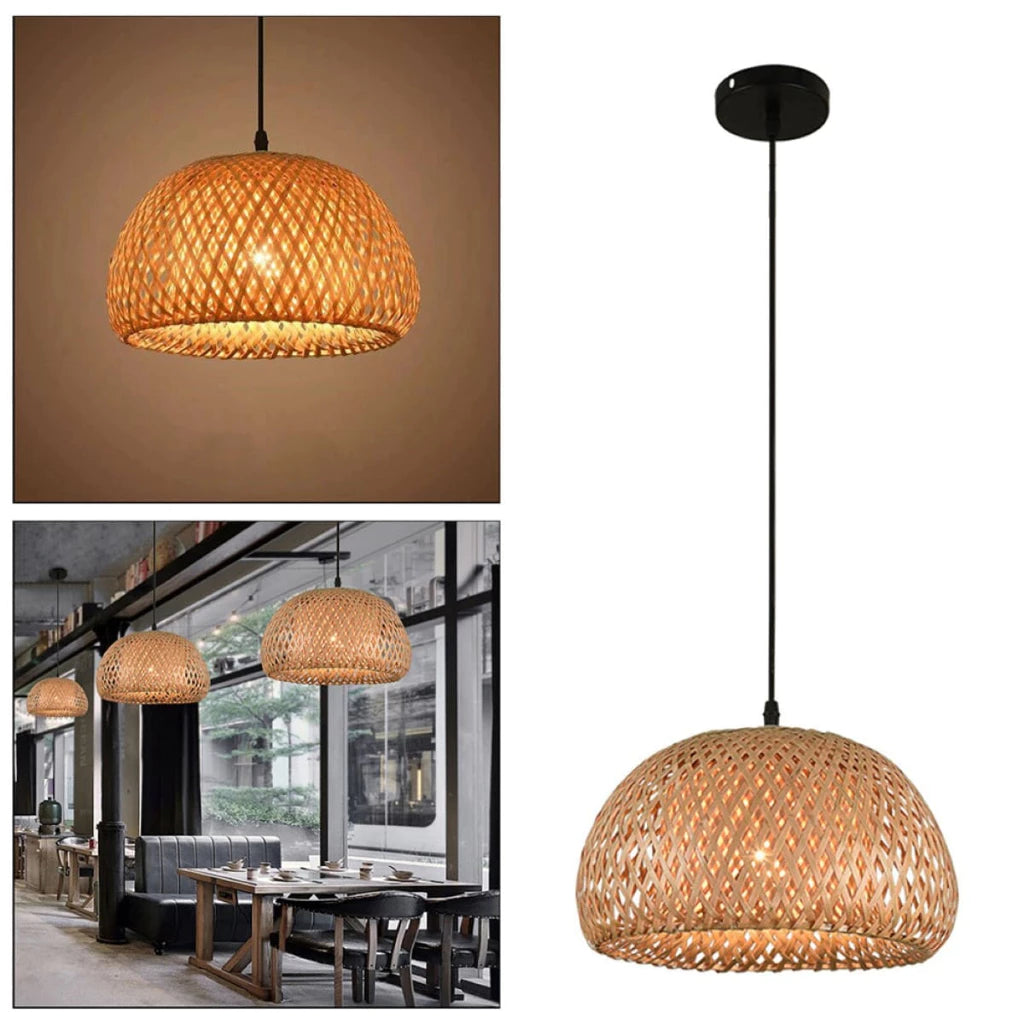 Luminária Pendente Bambu Rattan Loom — Toque de sofisticação natural