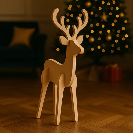 Rena Decorativa de Natal com Trenó Encanto e Magia para sua Casa