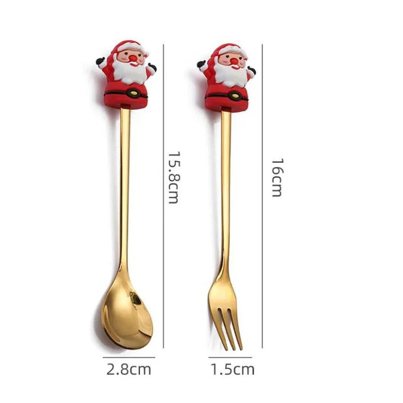 Conjunto de Talheres Decorativos Natalinos Elegância e Encanto à Sua Mesa